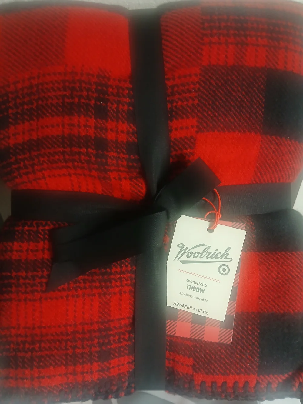 Woolrich Black & Red Buffalo Plaid Throw Blanket